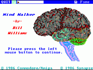 Mind Walker title screen for Amiga